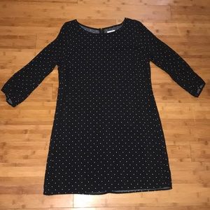 3 quarter length polka dot dress
